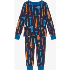 Viscose Night Garments Hatley Navy Blue Bamboo Jersey Tool Print Pyjamas