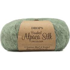Drops Design Brushed Alpaca Silk Uni Colour Salvia Grön 140m