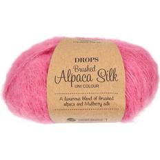 Drops Design Brushed Alpaca Silk Uni Colour Kraftig rosa 140m