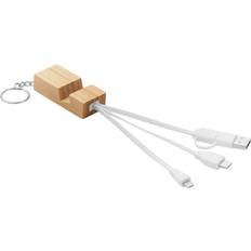 Lompakot ja Avaimenperät Clauerc Bamboo Keyring Stand Wood - Brown