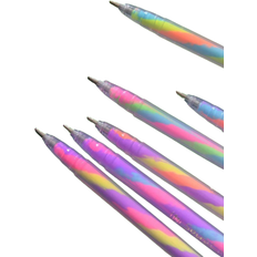 Shein 1pc/6pcs Colorful Painting Spiral Gel Pens, (6PCS/Box) Random Color Styles, Gradient Color Journaling Pens, Dreamlike Doodle Rainbow Pens, Multi-Color