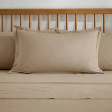 Dunelm Pure Cotton Oxford Pillow Case Brown (76x48cm)