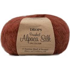 Alpacka Garn Drops Design Brushed Alpaca Silk Uni Colour Rost 140m