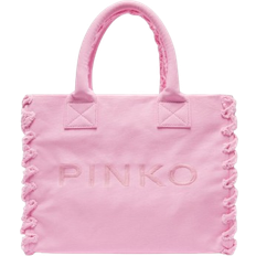 Pinko Recycled Canvas Beach Bag - Pink