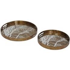 Gold Serving Trays Vienna Antique Tree Trays Set of 2 Gold Serving Tray
