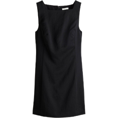H&M Square Neck Twill Dress - Black