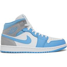 Nike air jordan 1 university blue Nike Air Jordan 1 Mid SE M - White/Wolf Grey/University Blue