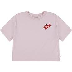 Pink T-shirts Children's Clothing Levi's Girls Pink Cotton Boxy-Fit T-Shirt - Pink