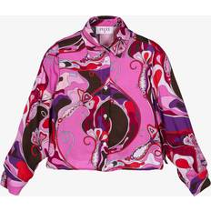 Viscose Blouses & Tunics Children's Clothing Pucci Pink Long Sleeve Orchidee Blouse -