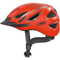 ABUS Urban-I 3.0 Casco de bicicleta urbana moderno con luz trasera para transportarse en la ciudad Para hombre y mujer Naranja, talla