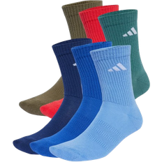 adidas Sportwear Cushioned Crew Socks 6-pack - Dark Blue/Royal Blue/Olive Strata/Pure Ruby