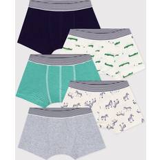 3-6M Boxer Shorts Children's Clothing Petit Bateau Cotton Jersey Boxer Shorts - Blue/Ivory