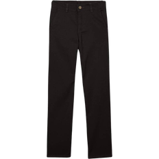 Black school trousers Izod Boy's School Uniform Comfortable Waistband Twill Pants - Black