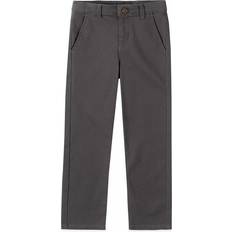 Grey school trousers Izod Boy's School Uniform Comfortable Waistband Twill Pants - Khakis Grey