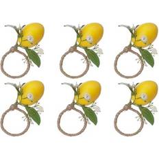 Yellow Napkin Rings Sodial Lemon Rings Set of 6 Napkin Ring