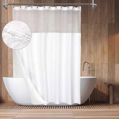Bathroom Accessories FitVille Hotel Style Cotton Waffle Shower Curtain