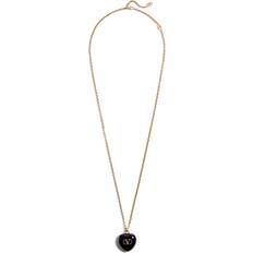 Coeur Royal Necklace Metal Enamel - Gold Black