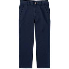 Izod Boy's School Uniform Comfortable Waistband Twill Pants - Navy