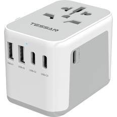 Tessan Universal Travel Adapter 28W USB A 3 USB C