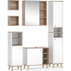 Vicco Set Mobili Bagno Senyo Bianco 5 Parti