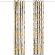 Yellow Curtains & Accessories Fusion U003213460 Grey/Yellow 229x229cm