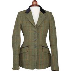 Wool Outerwear Shires Kid's Aubrion Saratoga Jacket - Green Check