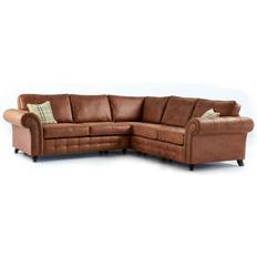 Swiss Suede Leather Corner Left Hand Sofa