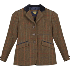 Wool Outerwear Shires Kid's Aubrion Saratoga Jacket - Rust Check