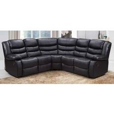 Roman Leather Recliner Corner Sofa 2 Seater