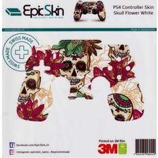 Kennzeichnungen GW5297 PS4 Controller Skin Skull Flower White