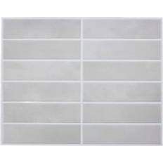 Living and Home 10Pcs 3D Rectangle Straight Pattern Wall Tile Stickers Window Film
