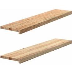 Window Sills Berkfield Home Sills 2 Pcs Untreated 110x25x2 cm Solid Wood Oak Brown Medium Window Sill