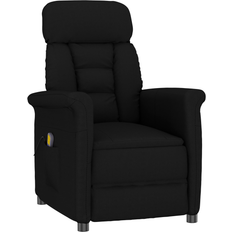 Massage Chairs vidaXL Massage Chair Black Microfibre Fabric