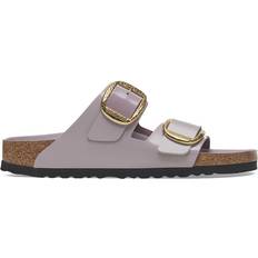 Birkenstock Arizona Hammered Big Buckle Natural Leather Patent - High-Shine Faded Purple