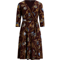 Lauren Floral Surplice Dress - Burgundy Multi