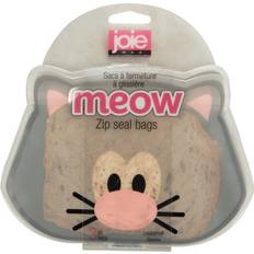 Pack of 3 Meow Zip Seal Grey