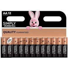 Duracell AA Simply Black 12-pack