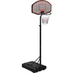 vidaXL Support de basket-ball Noir 237-307 cm Polyéthylène, support de basket portable, poteau de basket, support de panier de basket