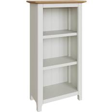White Book Shelves Fwstyle 3 Tier White Linen Book Shelf 82cm