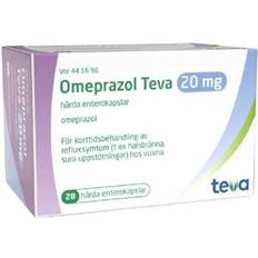 Receptfria läkemedel Omeprazol Teva Enterokapsel Hård 20mg 28 st Kapsel