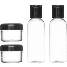 Reseflaskor Mineas Travel Bottle Set 4 Pcs Transparent