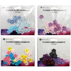 Scrapbooking Art Studio Pack of 40 Flower Embellishments
