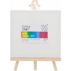 Easels Crafty Club Mini Easel Canvas Set 16 x 22 x 1cm