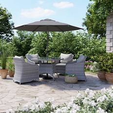 Hamilton Steeple Grey Rattan Effect 4 Seater