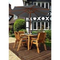 Garden & Outdoor Furniture Charles Taylor Scandinavian Redwood Garden 4 Seats Grey Patio Dining Set