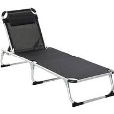 Garden & Outdoor Furniture OutSunny Foldable Sun Lounger