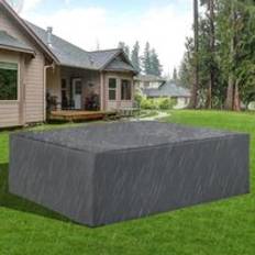 Garden & Outdoor Furniture OutSunny Outdoor Garden Rattan 225 x 210 cm Grey