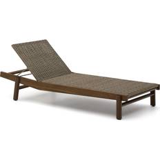 Kave Home Solsenge Kave Home Udendørs Strandstol Solseng Itani FSC Akacietræ Syntetisk Rattan Brun