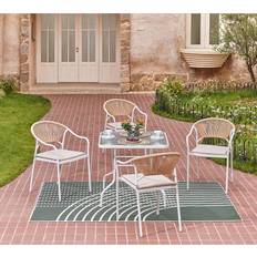 Garden & Outdoor Furniture Outdoor Essentials Lillian 4 Seater Natural White Patio Dining Set