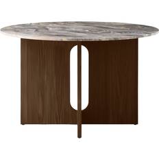 Audo Copenhagen Androgyne Ø120 Dark Stained Oak Grey Galaxy Dining Table